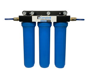 Campbell Ultrafiltration+ 4.5” x 20” 3-Stage Whole House Water Filter System. #CT403-02